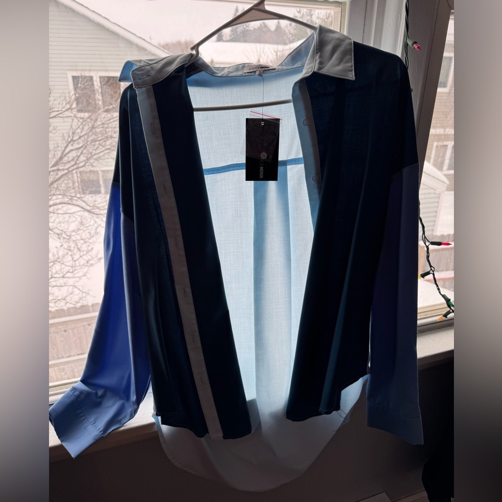 Fashion Nova Two-Tone Blue Blazer